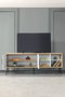 Hanah Home Şile 3611 Soporte para TV Roble Zafiro y Blanco